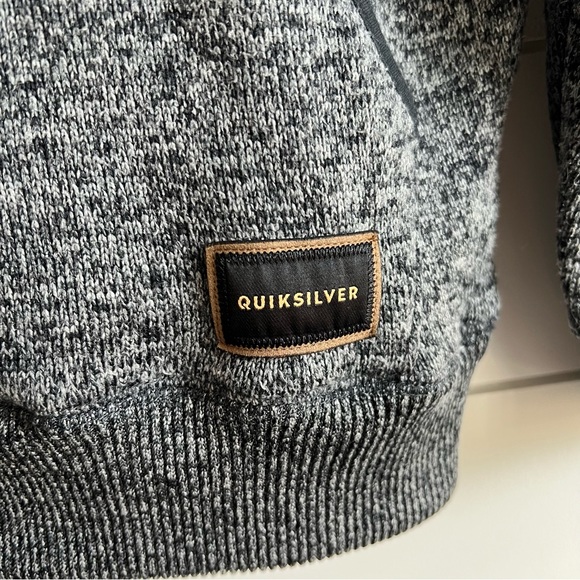 Quiksilver Gray Sweater Hooded Sweatshirt - Picture 2 of 6
